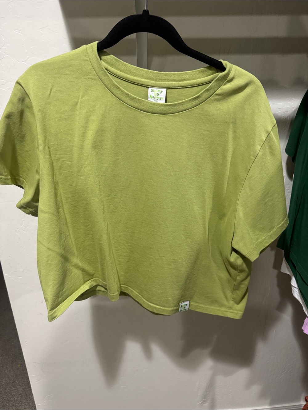 Shiny by nature matcha crop top